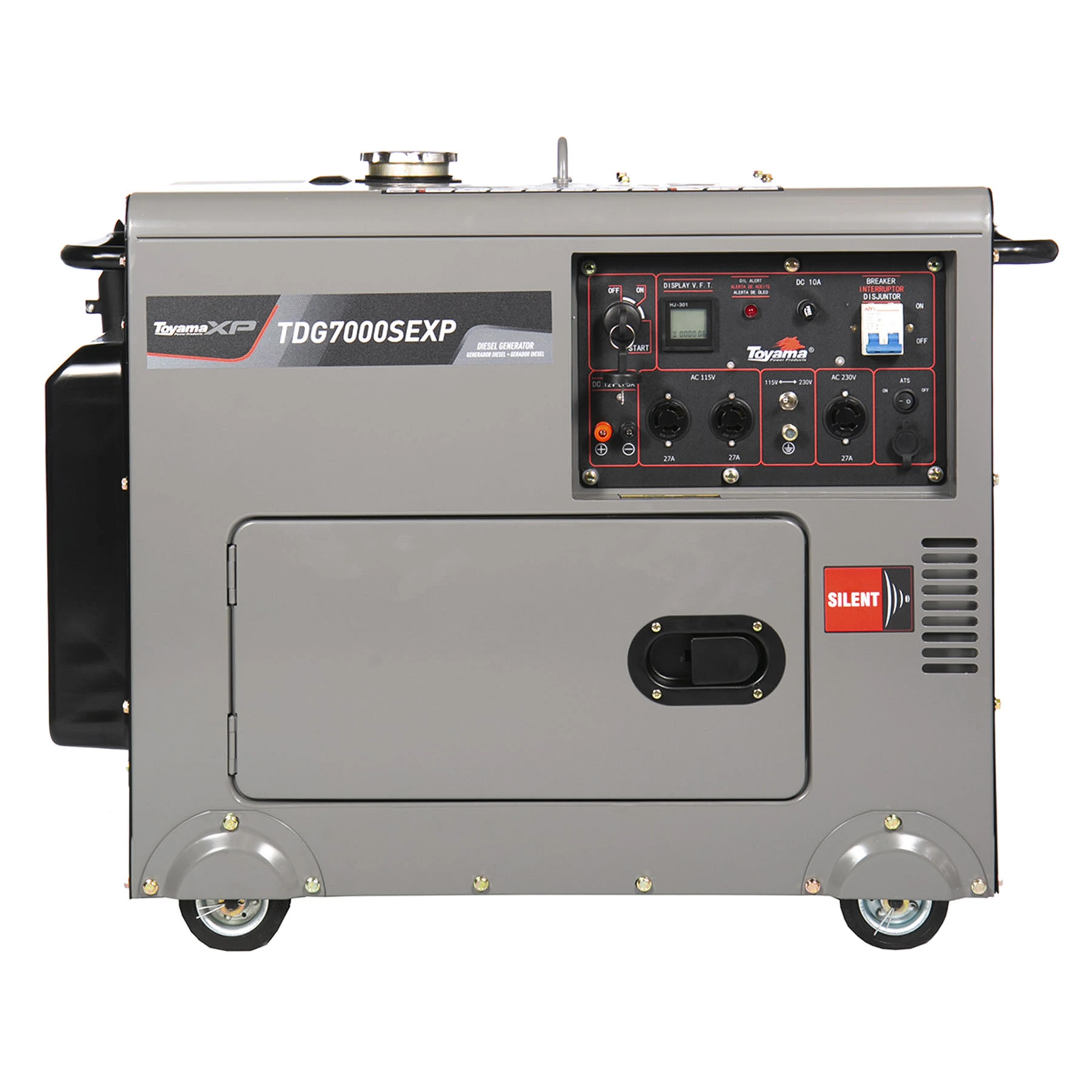 Gerador de Energia a Diesel Cabinado 6 Kva Bivolt com AVR TDG7000SEXP Toyama