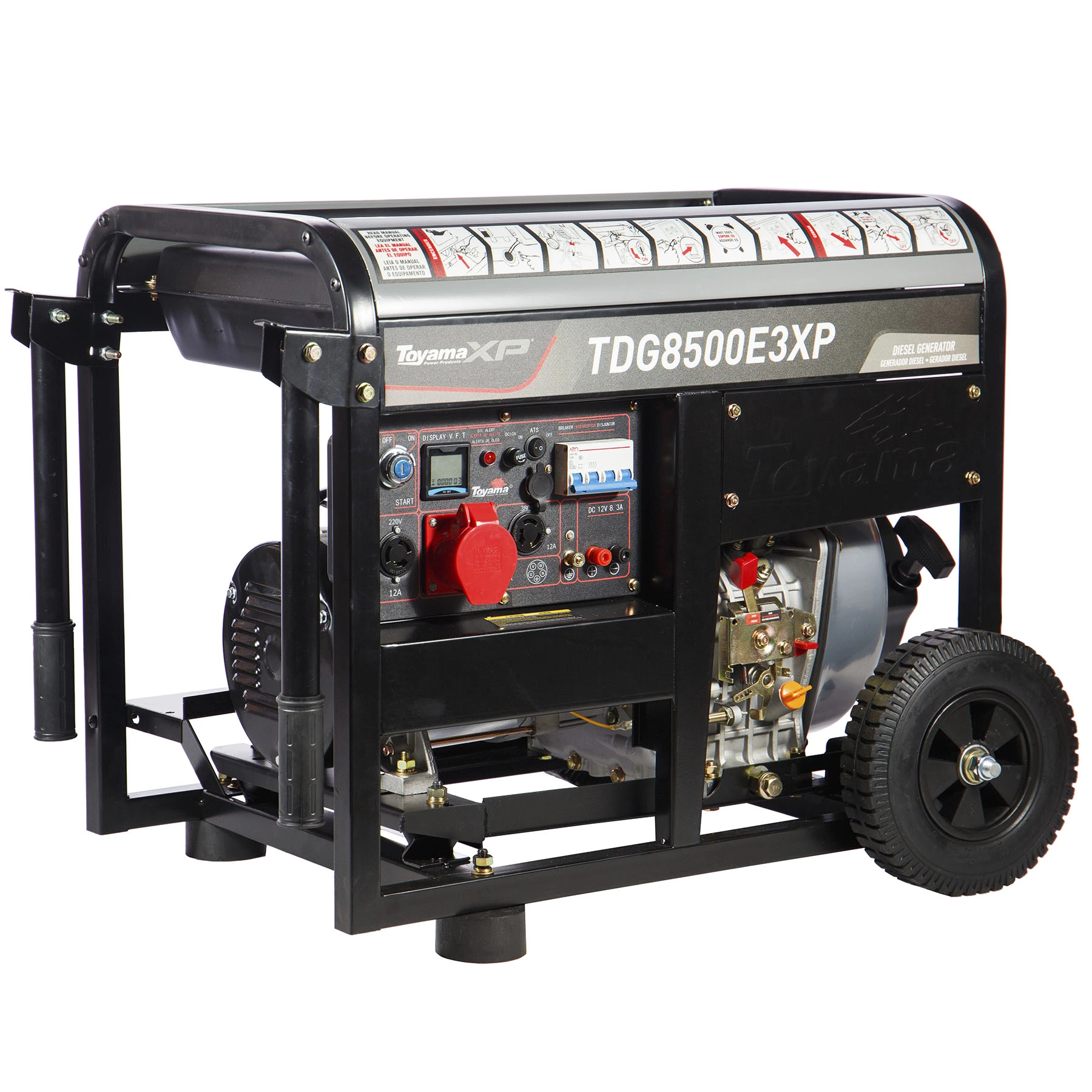 Gerador de Energia a Diesel Aberto 7,5 Kva 380V (440V) com AVR TDG8500E3XP Toyama