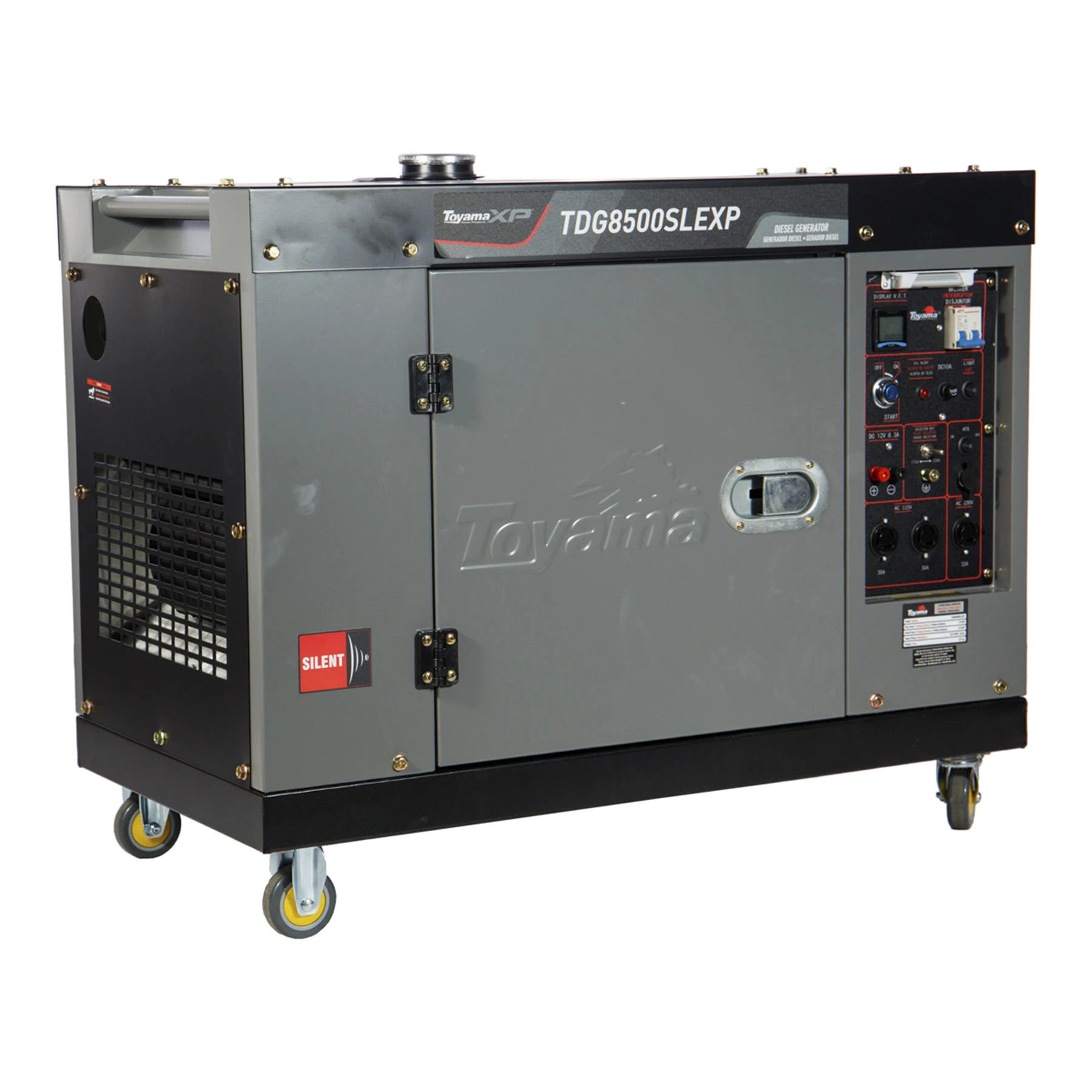 Gerador de Energia a Diesel Cabinado 7 Kva Bivolt com AVR TDG8500SLEXP Toyama