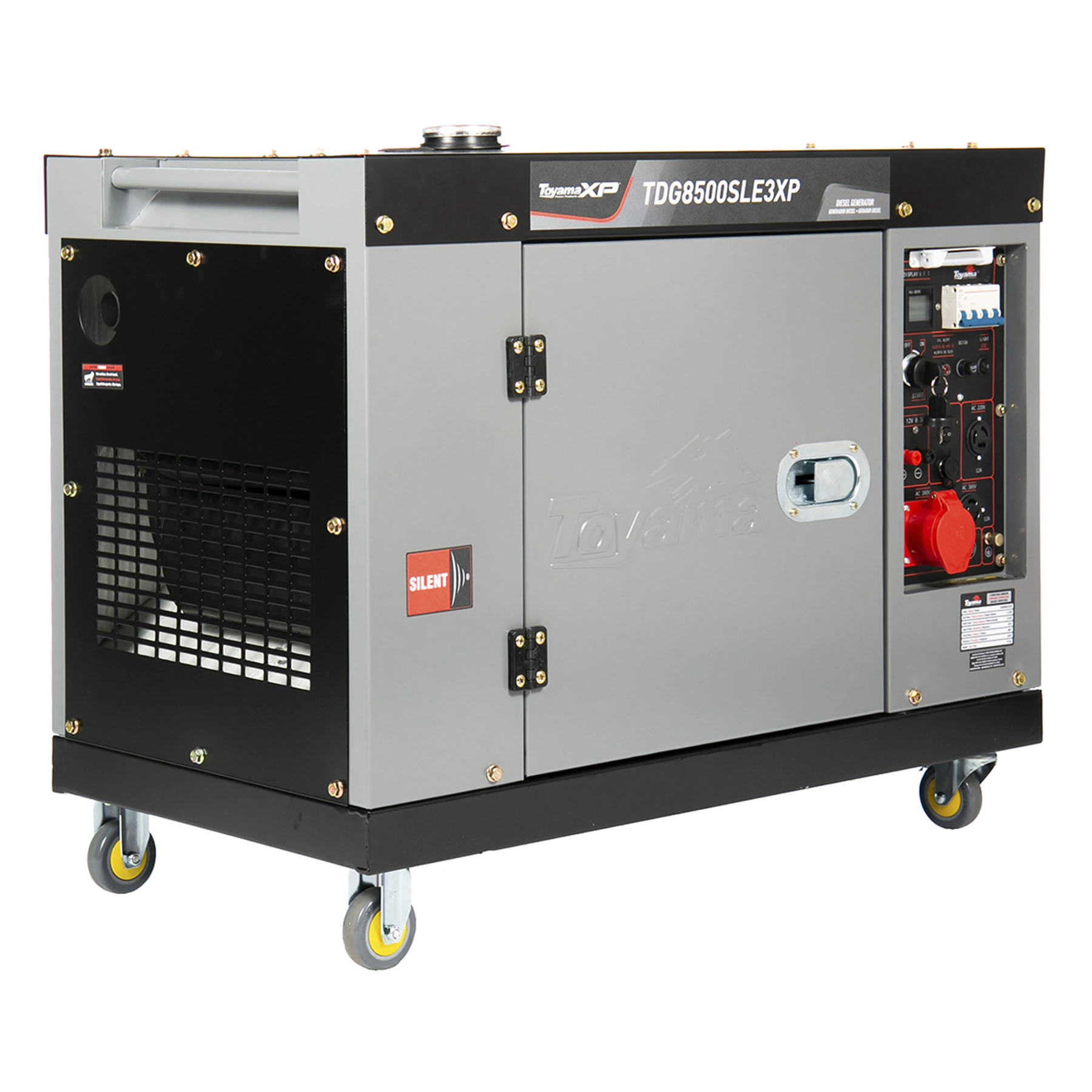 Gerador de Energia a Diesel Cabinado 7,5 Kva 380V (440V) com AVR TDG8500SLE3XP Toyama