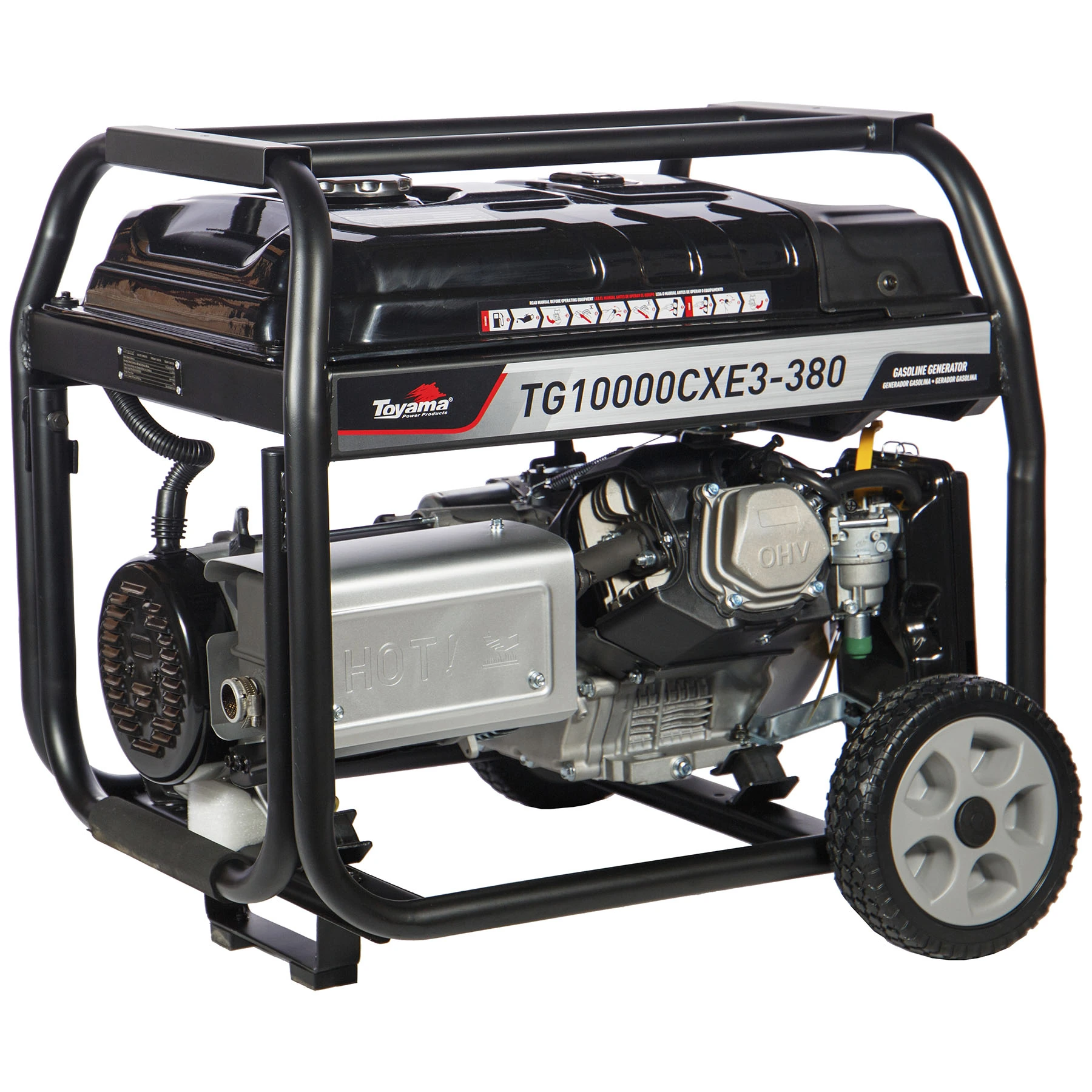 Gerador de Energia Gasolina Comum 10 Kva 380V (440V) TG10000CXE3-380 Toyama