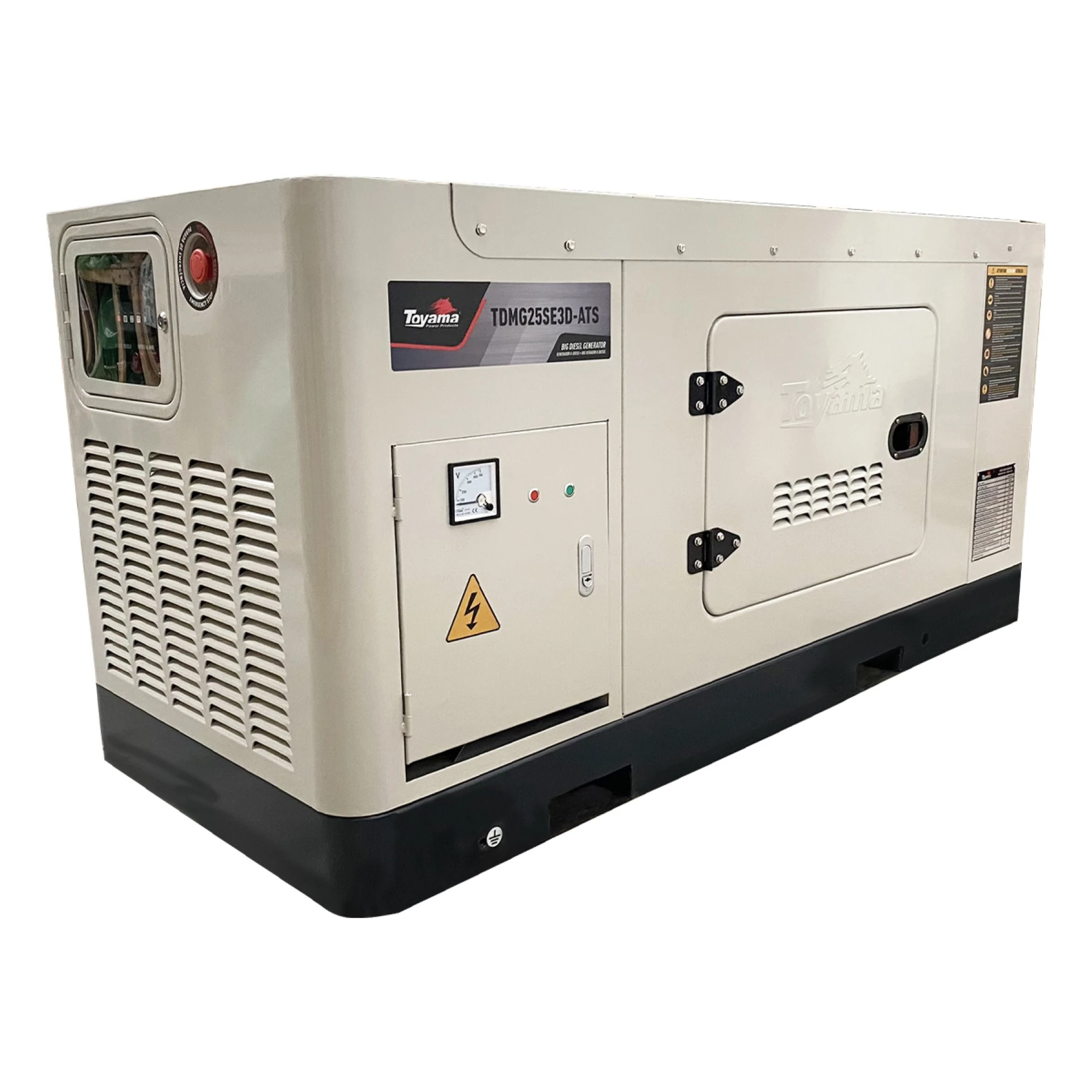 Gerador de Energia a Diesel Cabinado 27,5 Kva 220V com AVR TDMG25SGE3D-ATS Inside Toyama