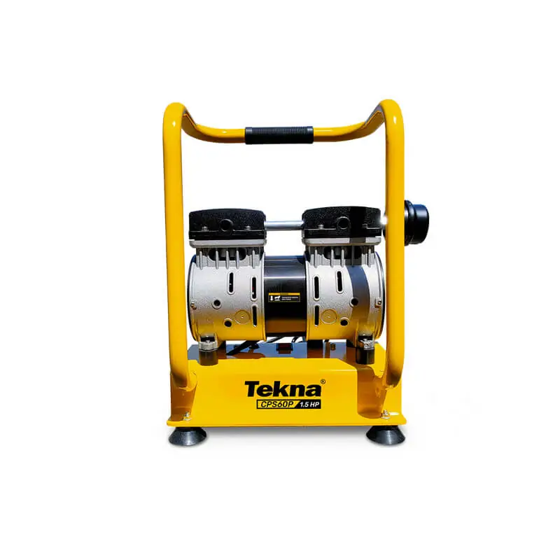 Compressor De Ar Cps60p Silencioso 220 V Isento De Óleo Motor Elétrico E Alça Para Transporte
