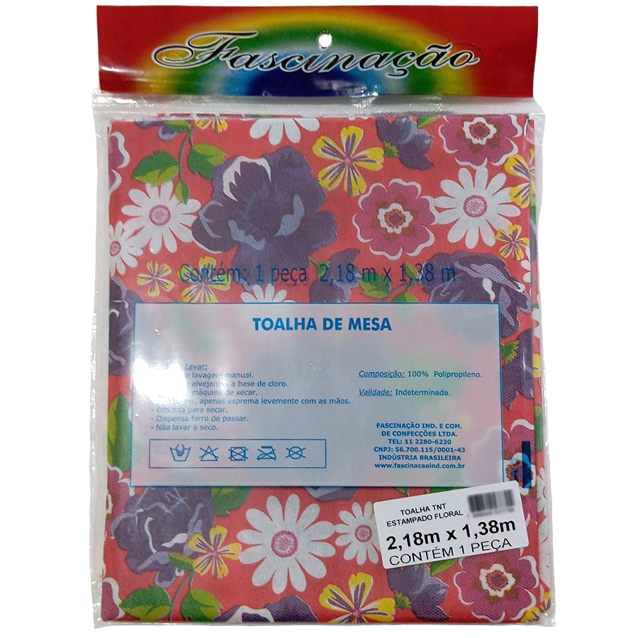 Toalha Tnt 2,18mx2,18m Floral C/1 Fascinacao