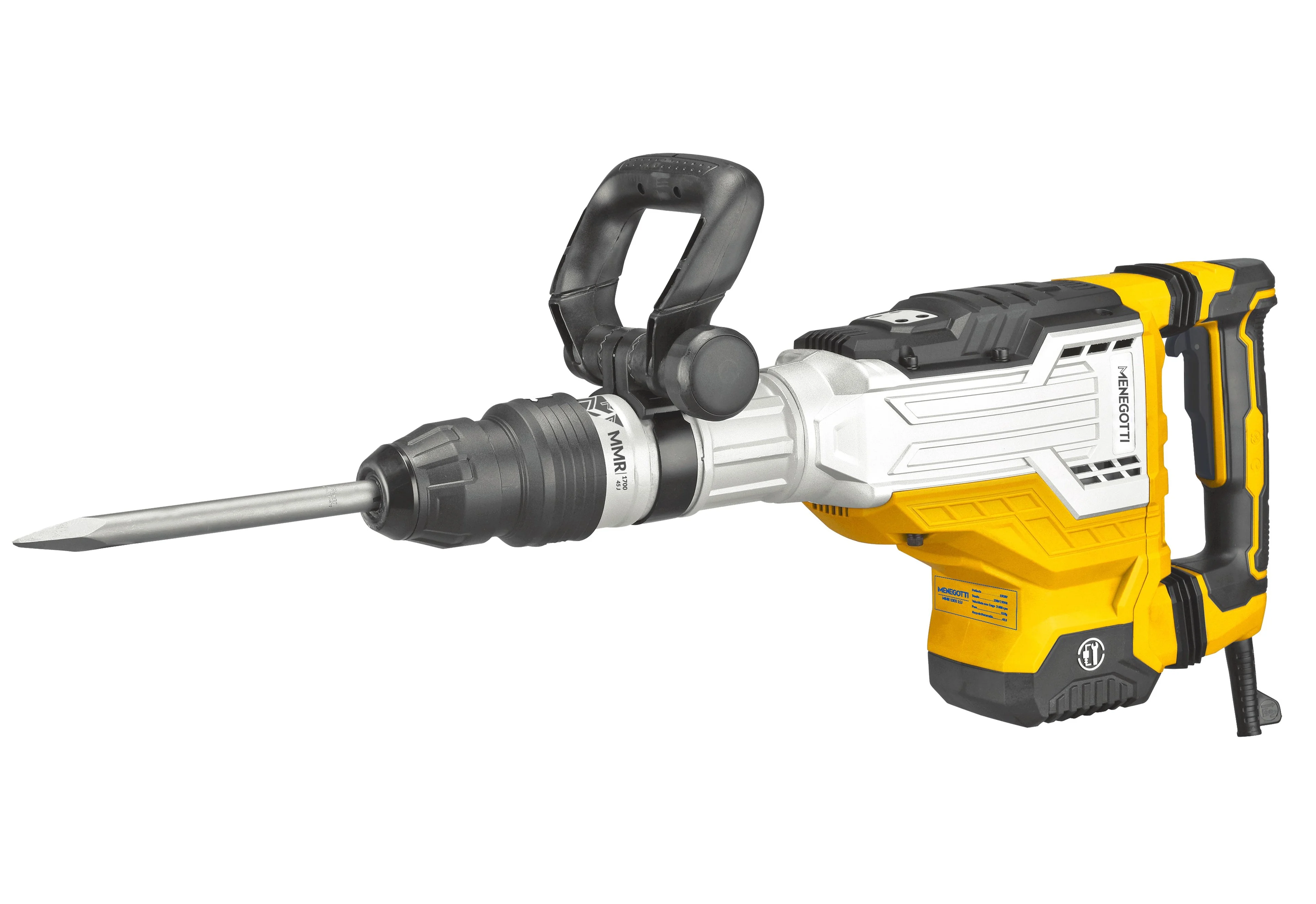 Martelo Demolidor Rompedor Mmr1700 45j 12kg Monofasico 60hz 127v Menegotti