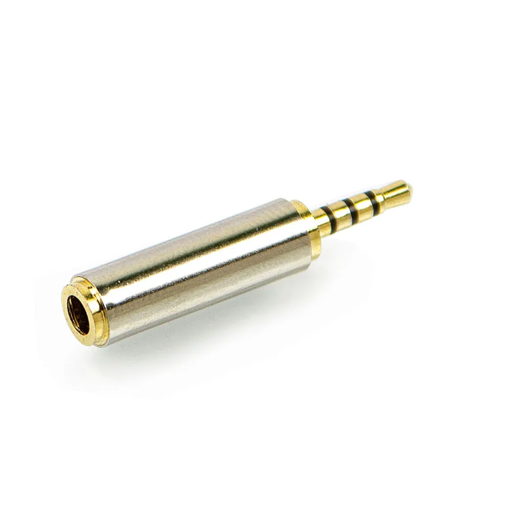 Adaptador P2 Fêmea Para P1 Macho - Banhado Em Ouro