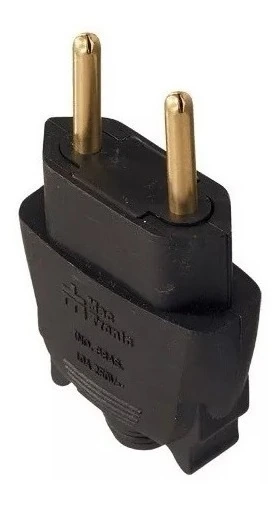 Plugue Preto/cinza 2p Nbr 10a 250v Mectronic