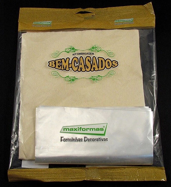 Kit Bem Casado Crepon Palha 175