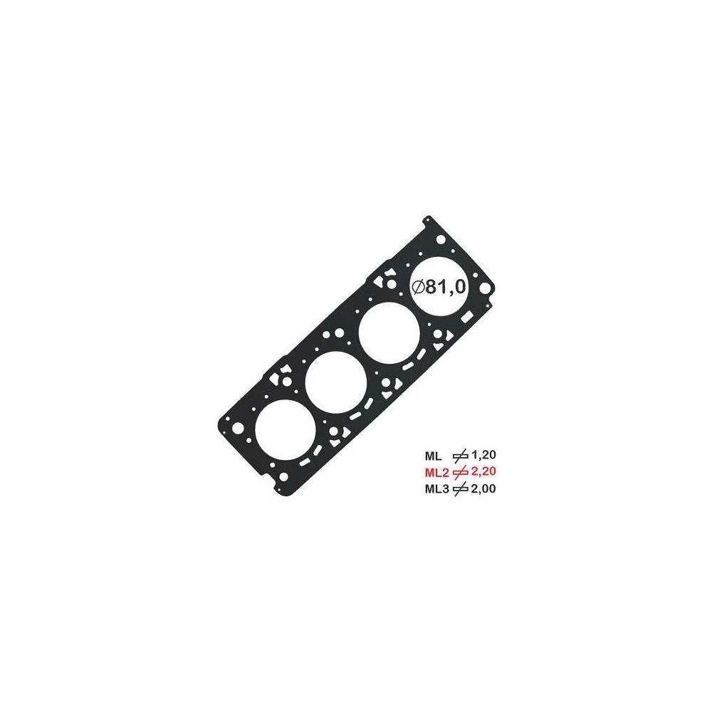 Junta do Cabeçote (2.20mm) Aço Inox Ø81mm - BASTOS JUNTAS 141573ML2