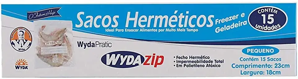Saco Plastico Wyda Zip Pequeno C/15