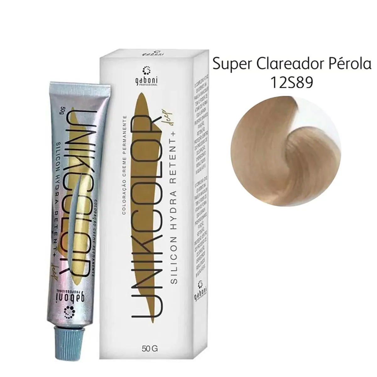 Tintura Unikcolor 12s.89 Super Clareador Perola Gaboni 50g