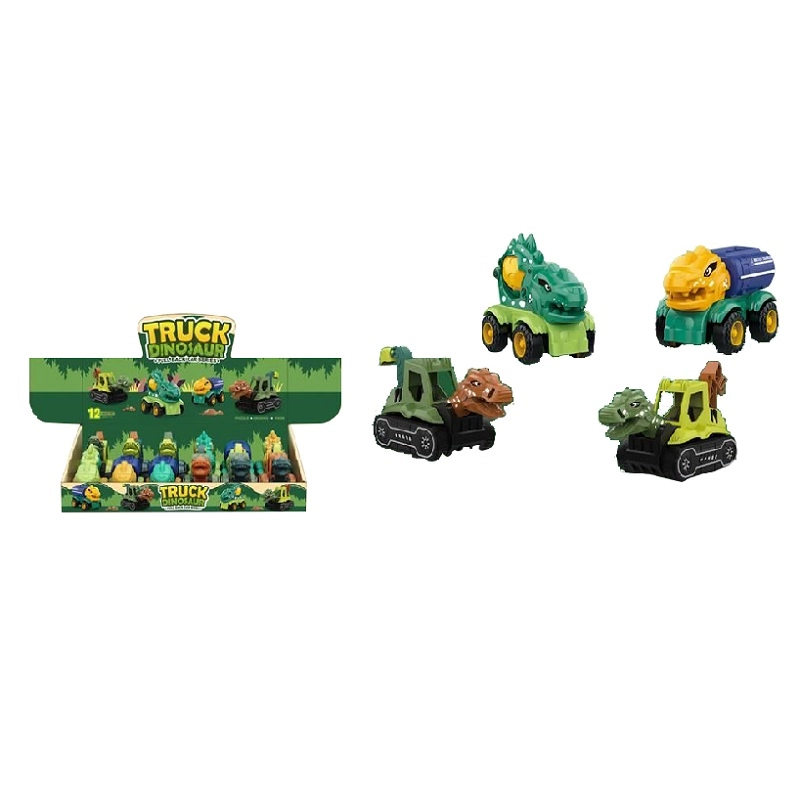 Carrinho Truck Dinossauro Pull Back Un