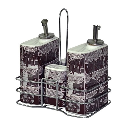 Galheteiro Urban C/5 Pcs Porc.quadrinhos Dc P B