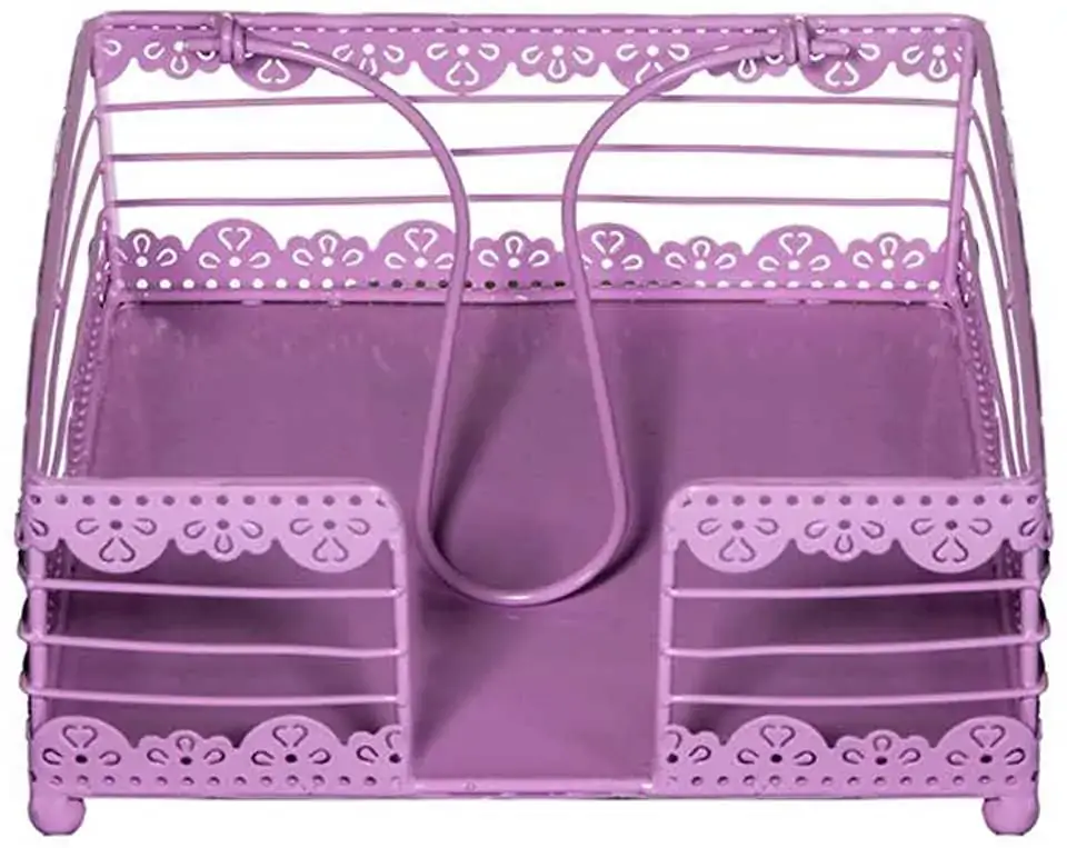 Porta Guardanapo Urban Tricot Roxo Metal