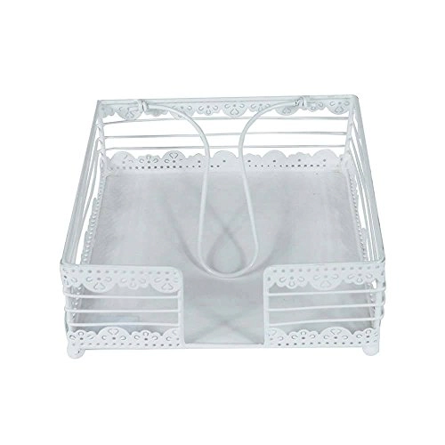 Porta Guardanapo Urban Tricot Branco Metal