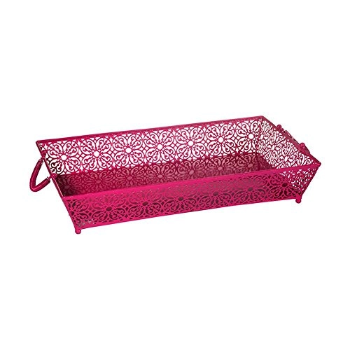 Bandeja Metal Urban 30x9x50cm Le Fleur Fucsia