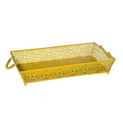 Bandeja Metal Urban 30x9x50cm Le Fleur Amarelo