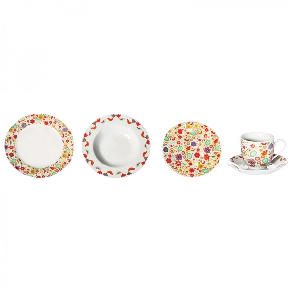 Set Porcelana Urban 20pcs P/jantar Birds Colorido