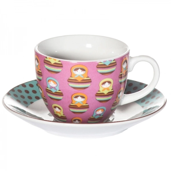 Set Porcelana Urban 12pcs Xicara Cafe Matrioska