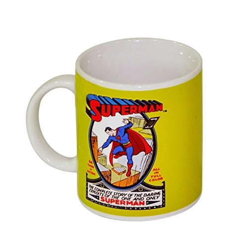 Caneca Porcelana Superman Amarela