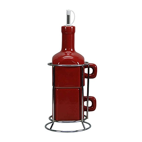Galheteiro Ceramica Vermelho Geral