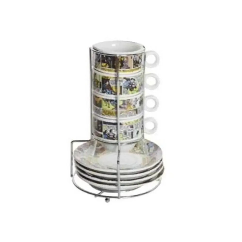 Set Porcelana Urban 8pcs Xicara Cafe Superman