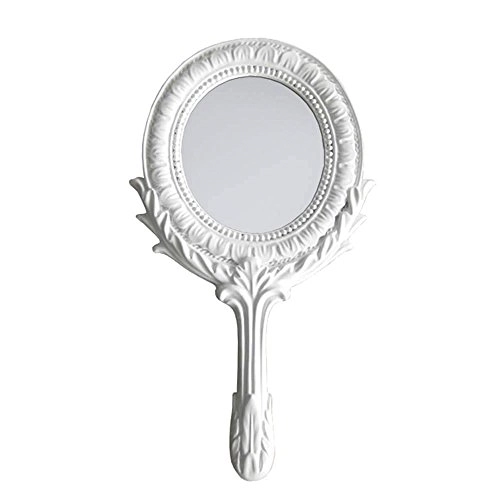 Espelho De Mao Urban Resina Combers Grego Branco