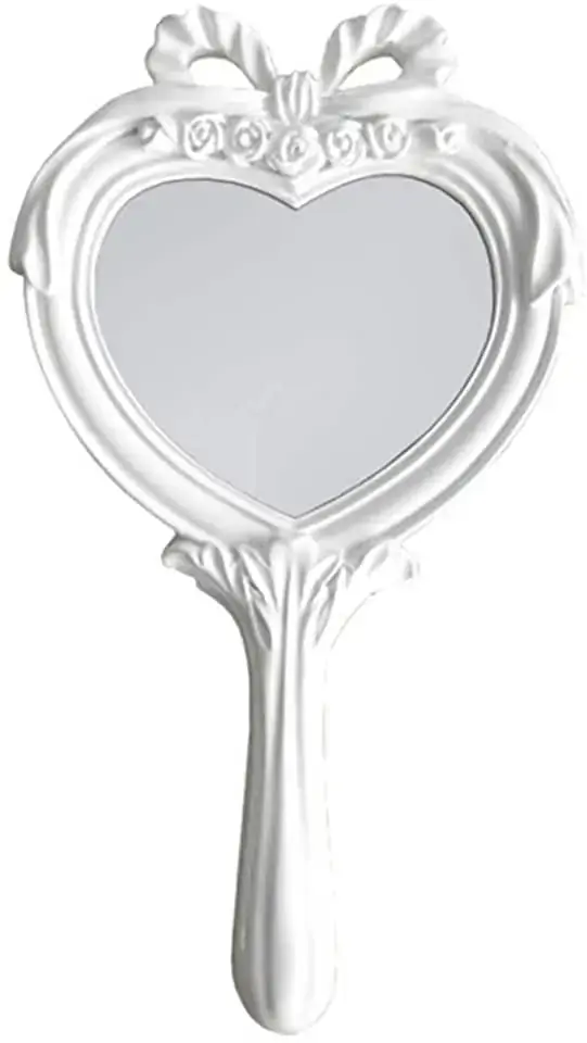 Espelho De Mao Urban Resina Combers Heart Branco
