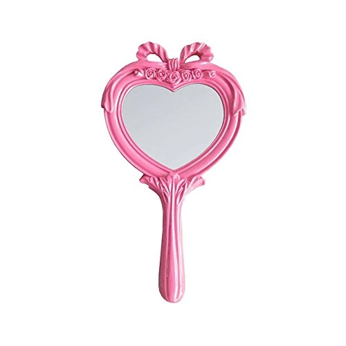 Espelho De Mao Urban Resina Combers Heart Pink