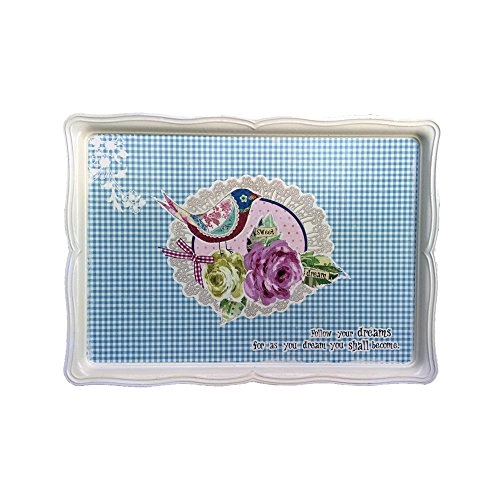 Jg.4 Bandejas Urban Oiseau Sur Une Rose Retangular