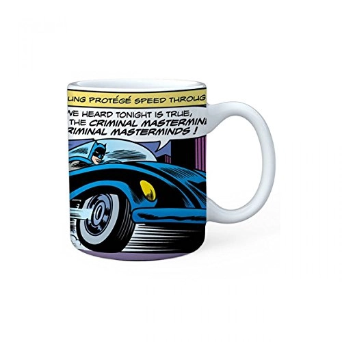 Caneca Porcelana Batman Car Azul