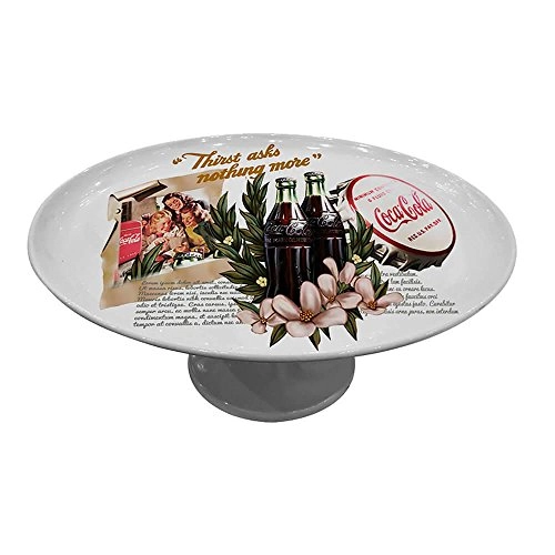 Prato P/bolo Coca Cola Vanilla Flower Porcelana