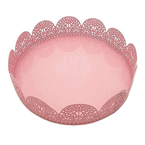 Bandeja Ferro Urban 15,3x4,5cm Fancy Redonda Rosa