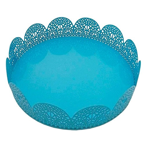 Bandeja Ferro Urban 15,3x4,5cm Fancy Redonda Azul