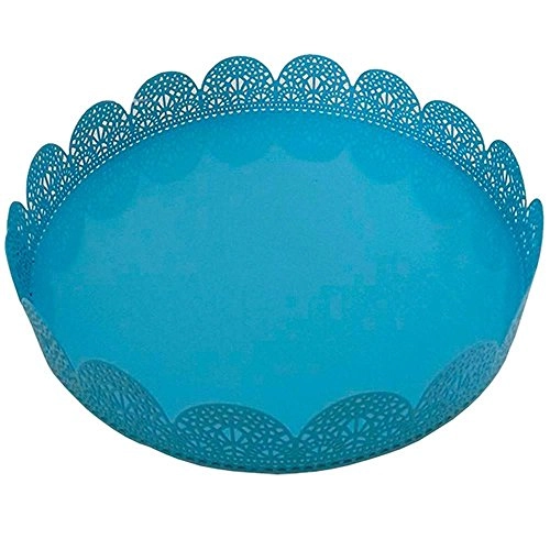 Bandeja Ferro Urban 20,3x4,5cm Fancy Redonda Azul