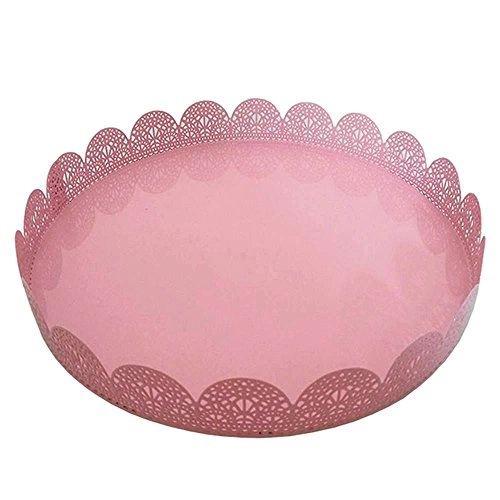Bandeja Ferro Urban 25,3x3,5cm Fancy Redonda Rosa