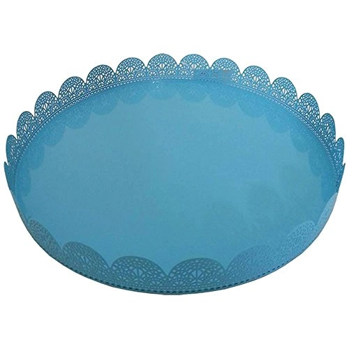 Bandeja Ferro Urban 30x3,5cm Fancy Redonda Azul