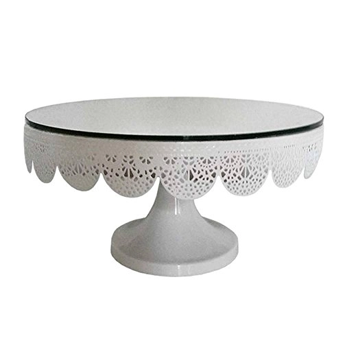 Prato P/bolo Urban Fancy C/pe Espelhado Branco