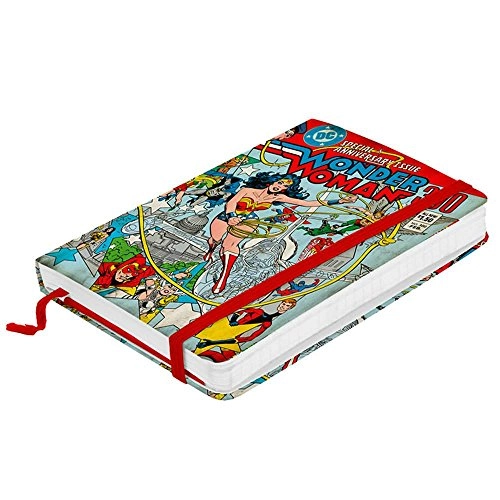 Caderneta Anotacoes C/elastico Cosmic Wonder Woman