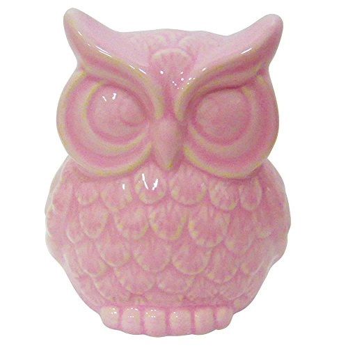 Coruja Decorativa Urban 12x9x14cm Rosa
