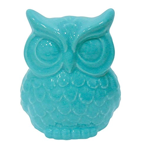 Coruja Decorativa Urban 14,5x11x16,5cm Azul
