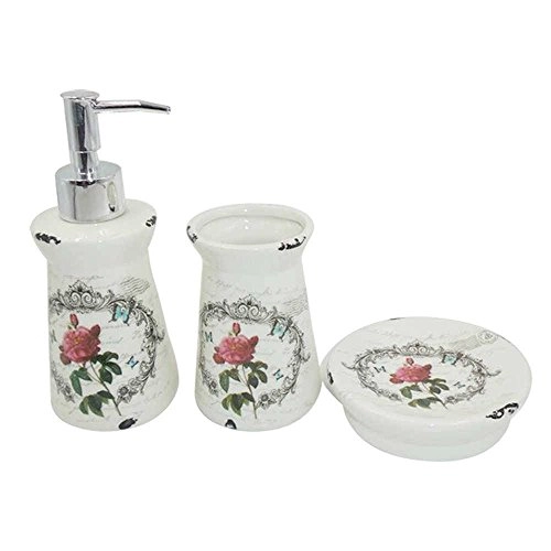 Kit 3pcs Banheiro Urban Butterfly And Rose