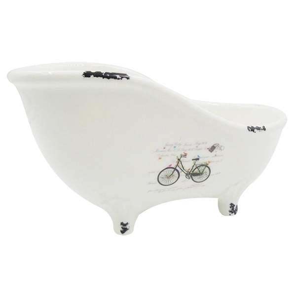 Mini Banheira Urban Ceramica Just A Bicycle Branca