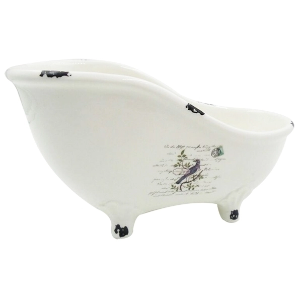 Mini Banheira Urban Ceramica Purple Bird Bege