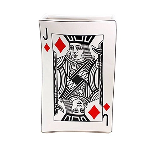 Vaso Ceramica Urban Carta Baralho Valete Ouro
