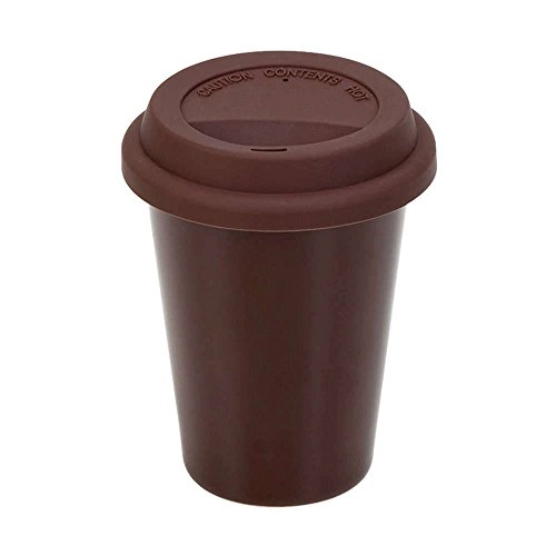 Copo Ceramica P/ Cafe/cha C/tampa Silicone 300ml