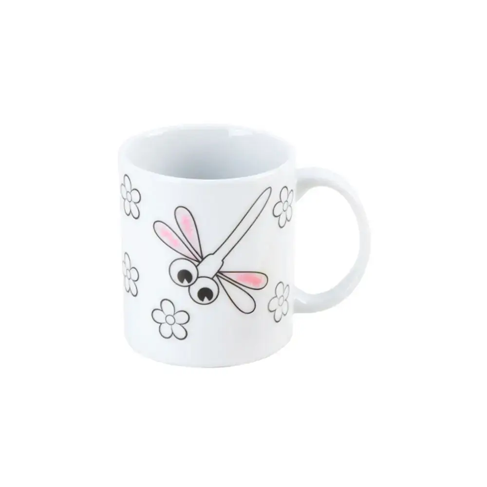 Caneca Porcelana Libelula P/pint.c/canetinha