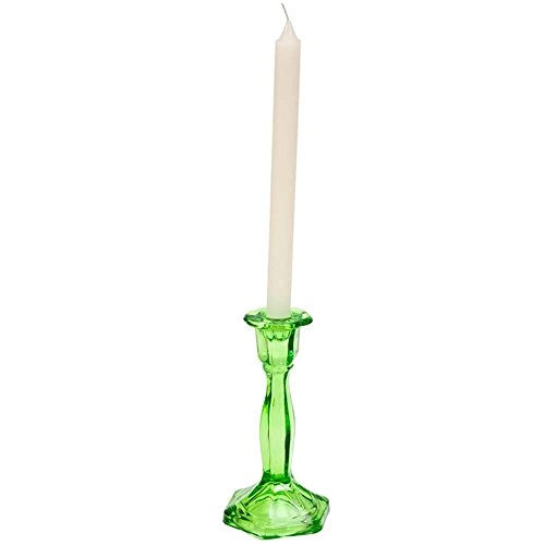 Castiçal De Vidro Verde 11 X 9.5 X 19 .