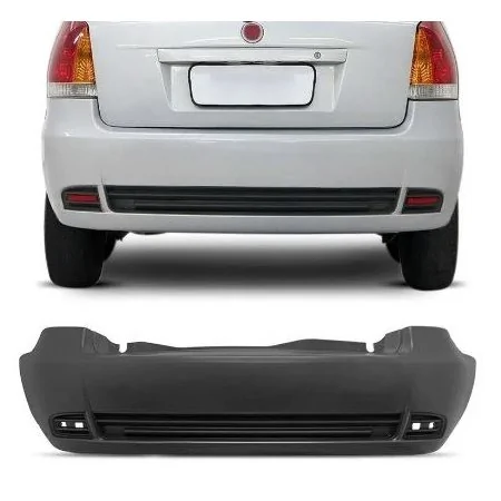 Para-choque Traseiro FIAT UNO Cinza - WOLFF/PLASTIRON 33086
