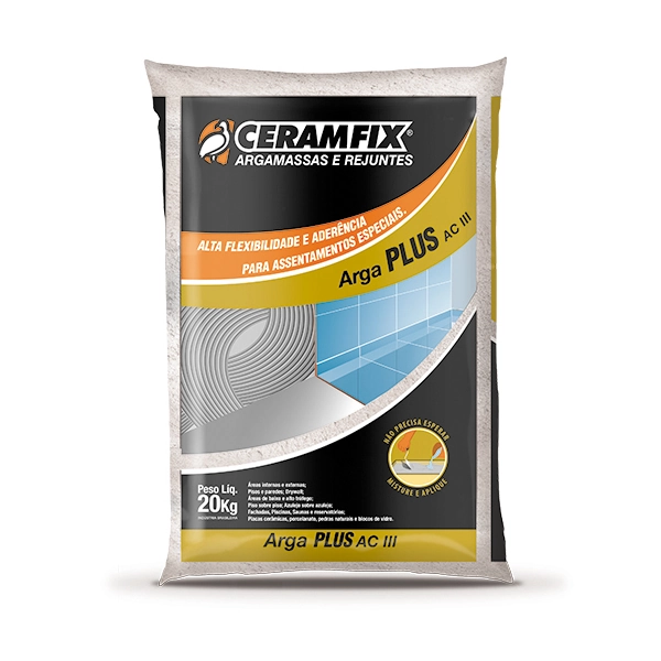 Argamassa Ac Iii Cinza Plus 20kg Ceramfix